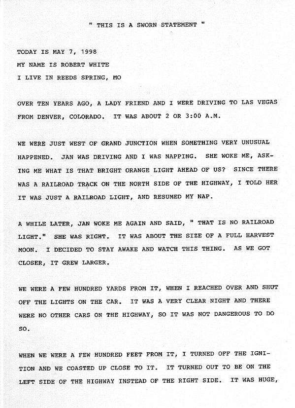 Sworn Statement
