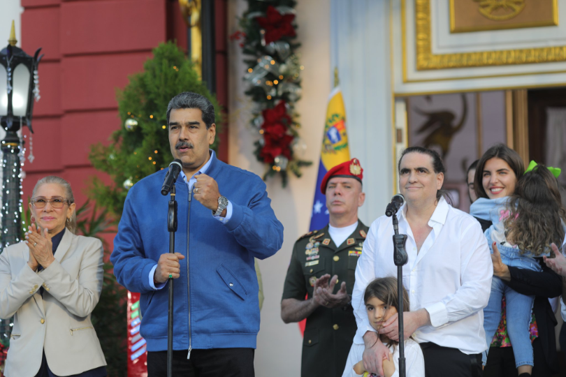 Venezuelan President Nicolás Maduro welcomes ally and long-held prisoner Alex Saab, back to Caracas.