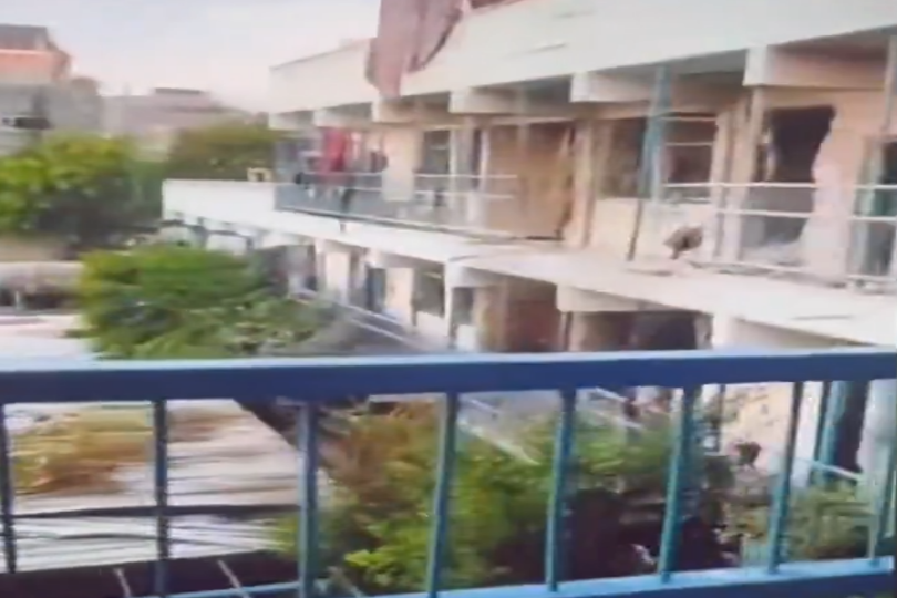The UNRWA school in Beit Lahya in northern Gaza after bombing by the IDF.