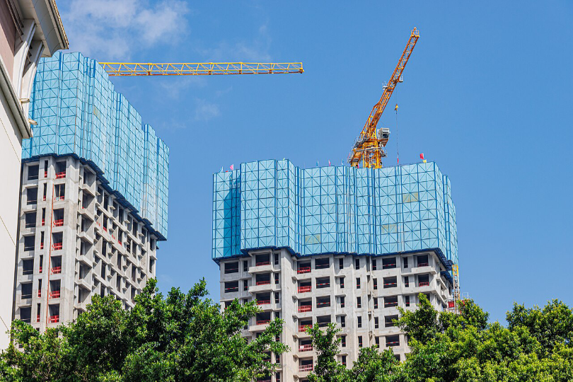 Mixed-use construction project managed by Evergrande Group in Shenzhen Chna.
