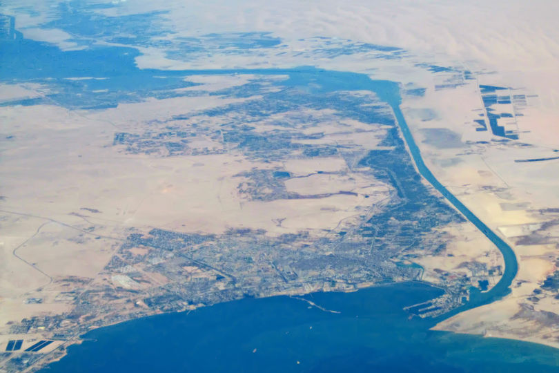The Suez Canal.