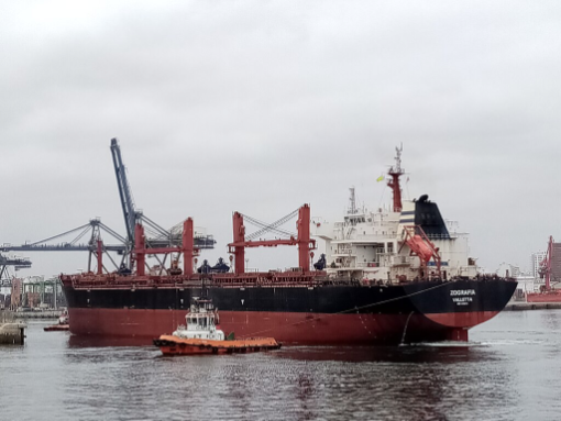The Greek-owned Malta-flagged Zografia bulk cargo carrier.