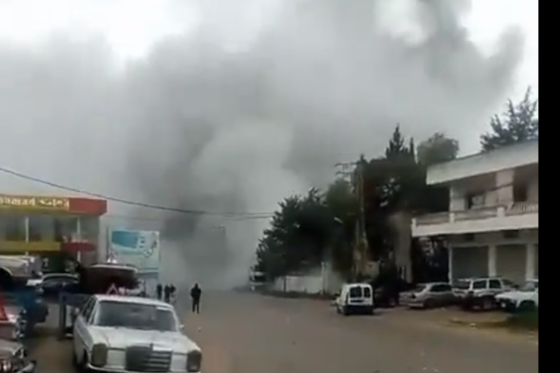Israel airstrikes on Lebanon on February 14, 2024.