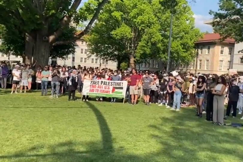 Emory University peaceful protest on April 27, 2024.