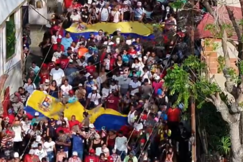 Venezuela protest rallly against the United States on May 13, 2024.
