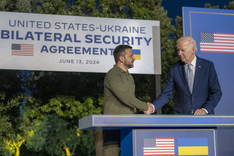 Zelensky and Biden sign 10-year security agreement on June 13, 2024.