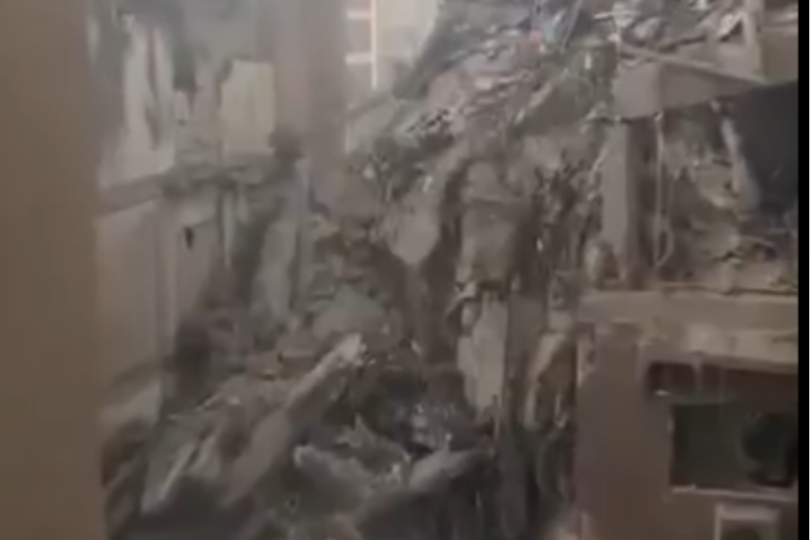 Apartments destroyed by Israeli rocket shells in southern Beirut on July 30, 2024.