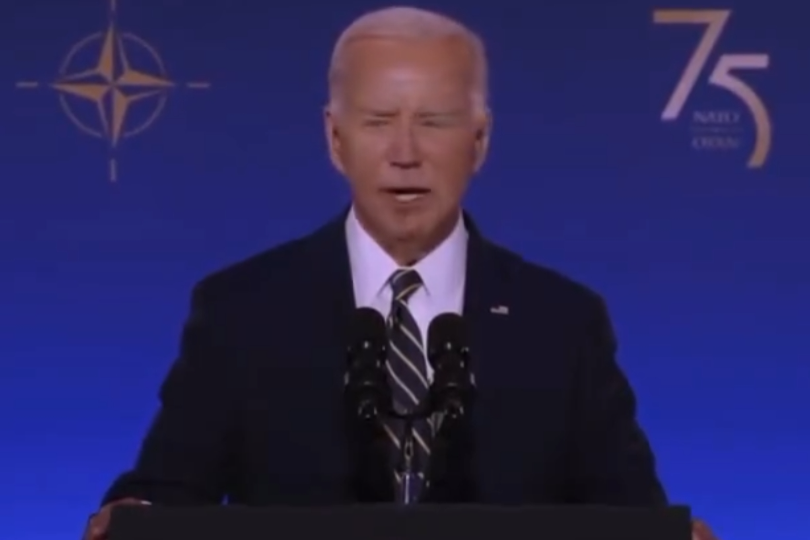 Joe Biden at the NATO 75th Anniversary suymmit.