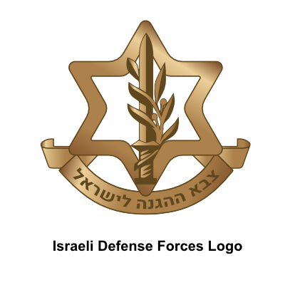 Official logo of the Israeli Defense Forces (IDF).