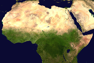 Photo of African continent from Space